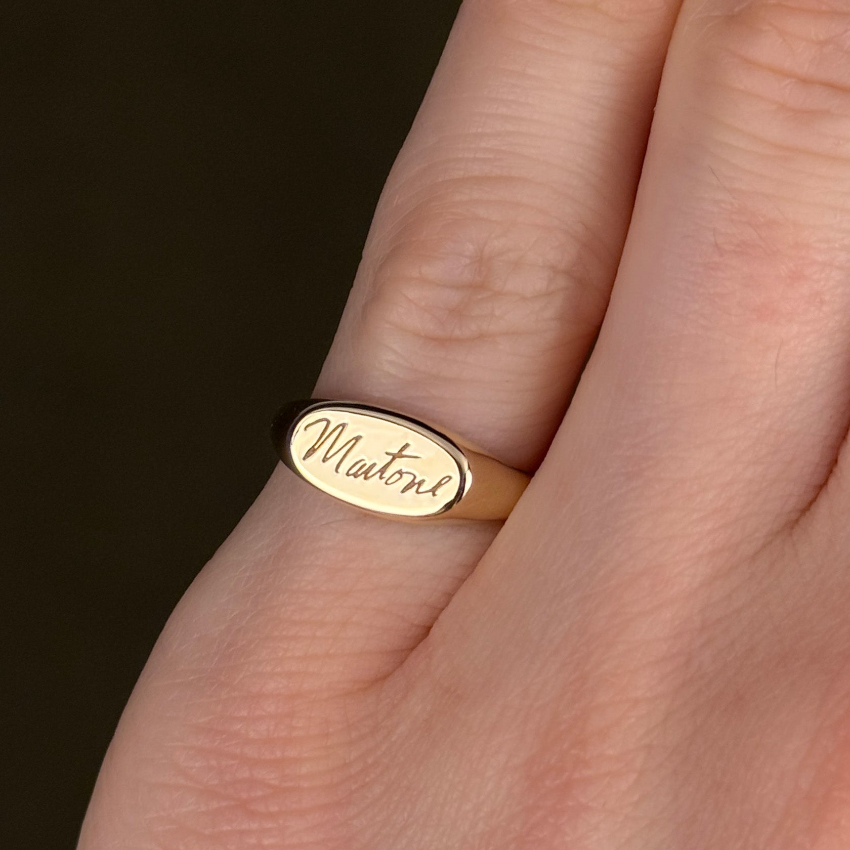 The Heritage Pinky Signet Ring - From Script to Gold